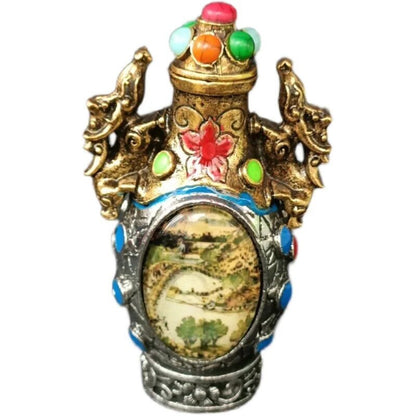 Retao Bronze Snuff Bottle Folk Handicraft Ornaments Object Pot