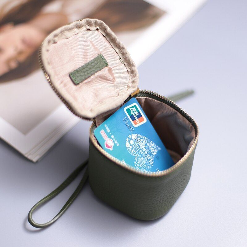 Leather Cosmetic Bag Fashion Case Makeup Bag Clutch Mini Bag Pouch 8*8*7.5 CM