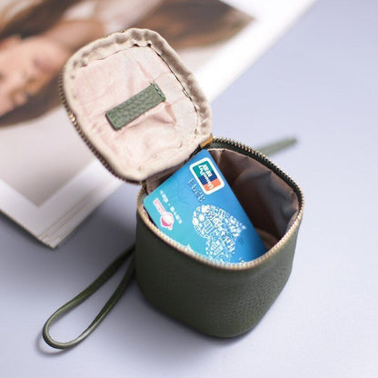 Leather Cosmetic Bag Fashion Case Makeup Bag Clutch Mini Bag Pouch 8*8*7.5 CM