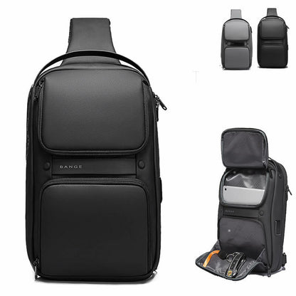 Charging Port Water Resistant Chest Pack Sling Bag Crossbody Backpack Business