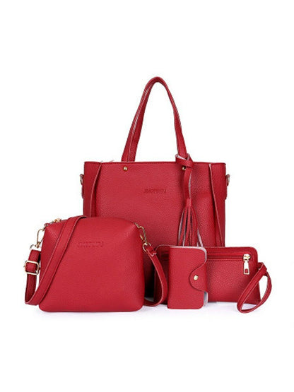 Ladies PU Leather Crossbody Bag Women Bag Set Shoulder Bag Purse Female Handbag