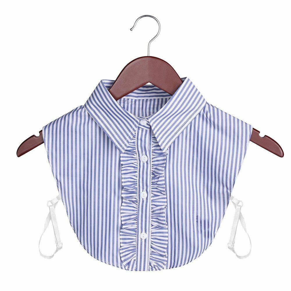 Shirt Collar Women Cotton Lace Fake Blouse Vintage Lapel Clothes Accessories Top