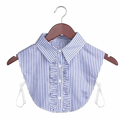 Shirt Collar Women Cotton Lace Fake Blouse Vintage Lapel Clothes Accessories Top