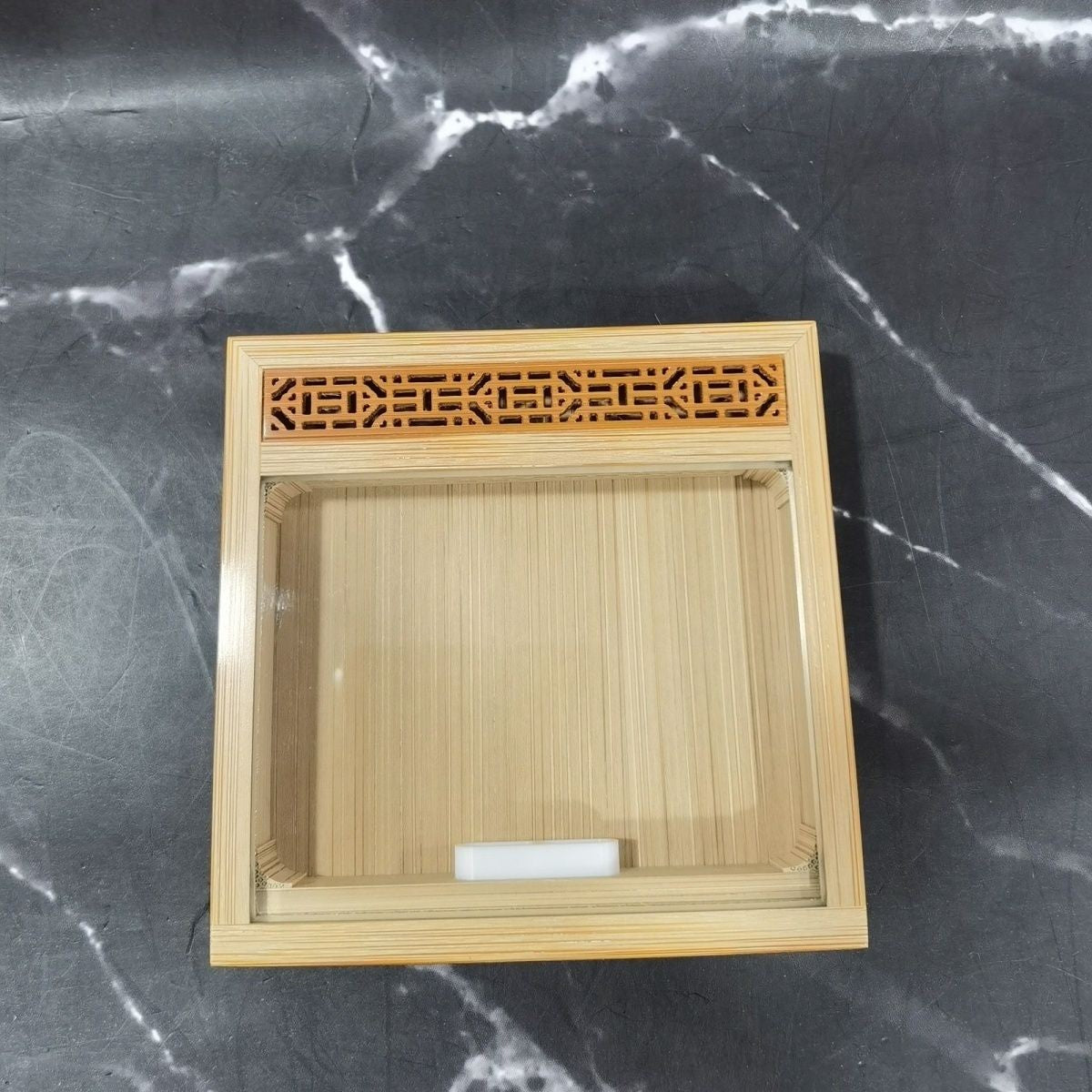 Shanghai-Style Bamboo Huang Ling Cage 85x85x19mm Sky Window