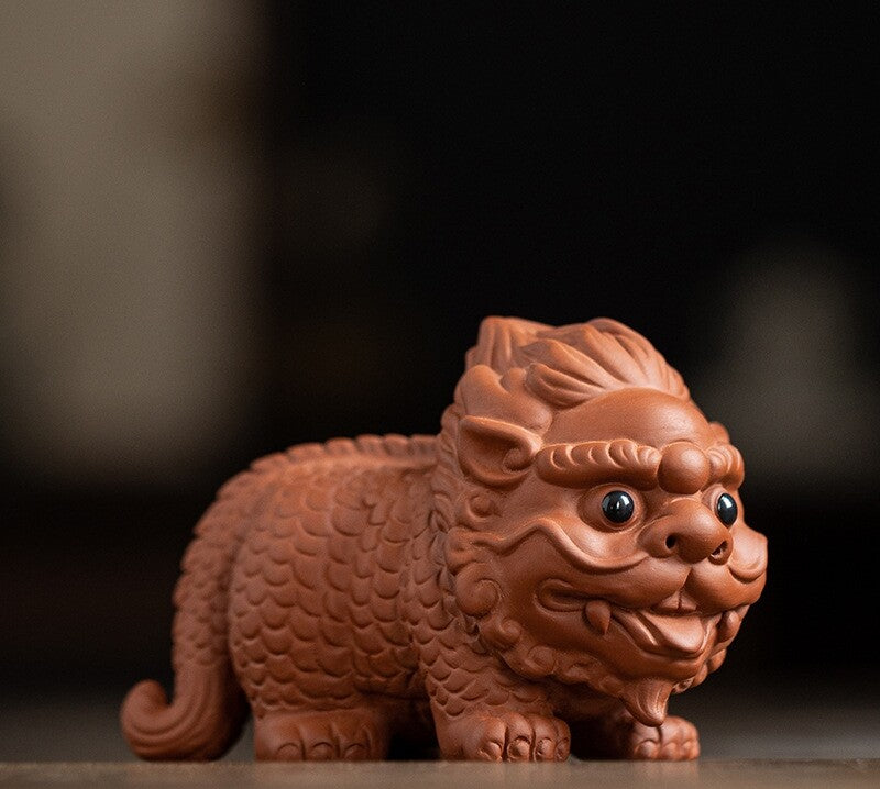 Wealth Bring Zisha Purple Clay Tea Pet Mascot Handmade Craft Chinese Tea Play