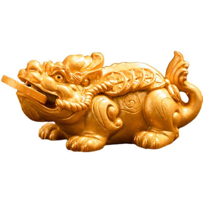 Purple Clay Retro Pixiu Color Changing Tea Pet Kung Fu Tea Set Accessories
