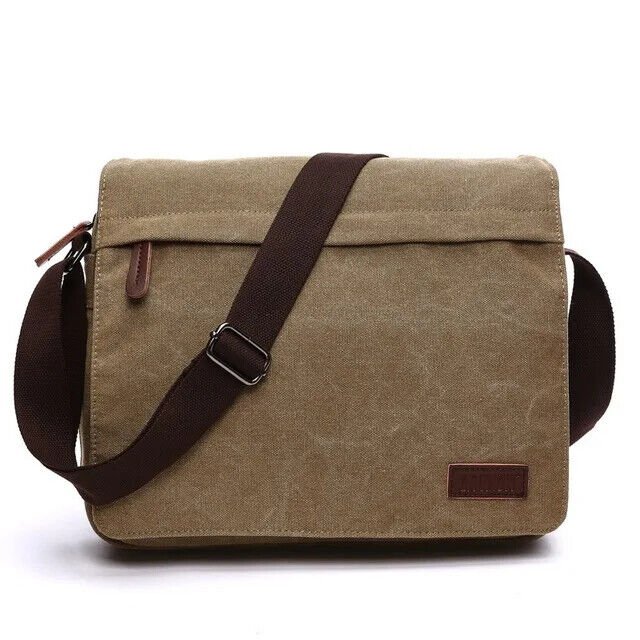 Solid vintage Canvas Messenger Satchel Bags Shoulder Bag Men