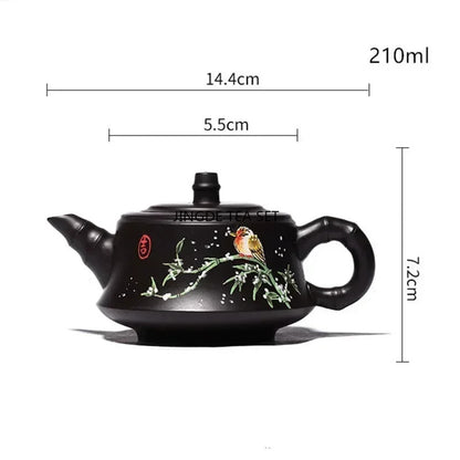 Chinese Yixing Purple Clay TeaPot Handmade Beauty Kettle Raw Ore Teaware TeaSet