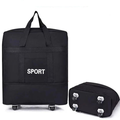Large Capacity Foldable Luggage Trolley Bags Oxford Expendable Wheel Travel Bags