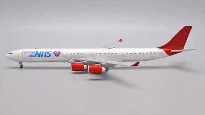1:200 38CM JC Wings NHS AIRBUS A340-600 Passenger Plane Diecast Aircraft Model