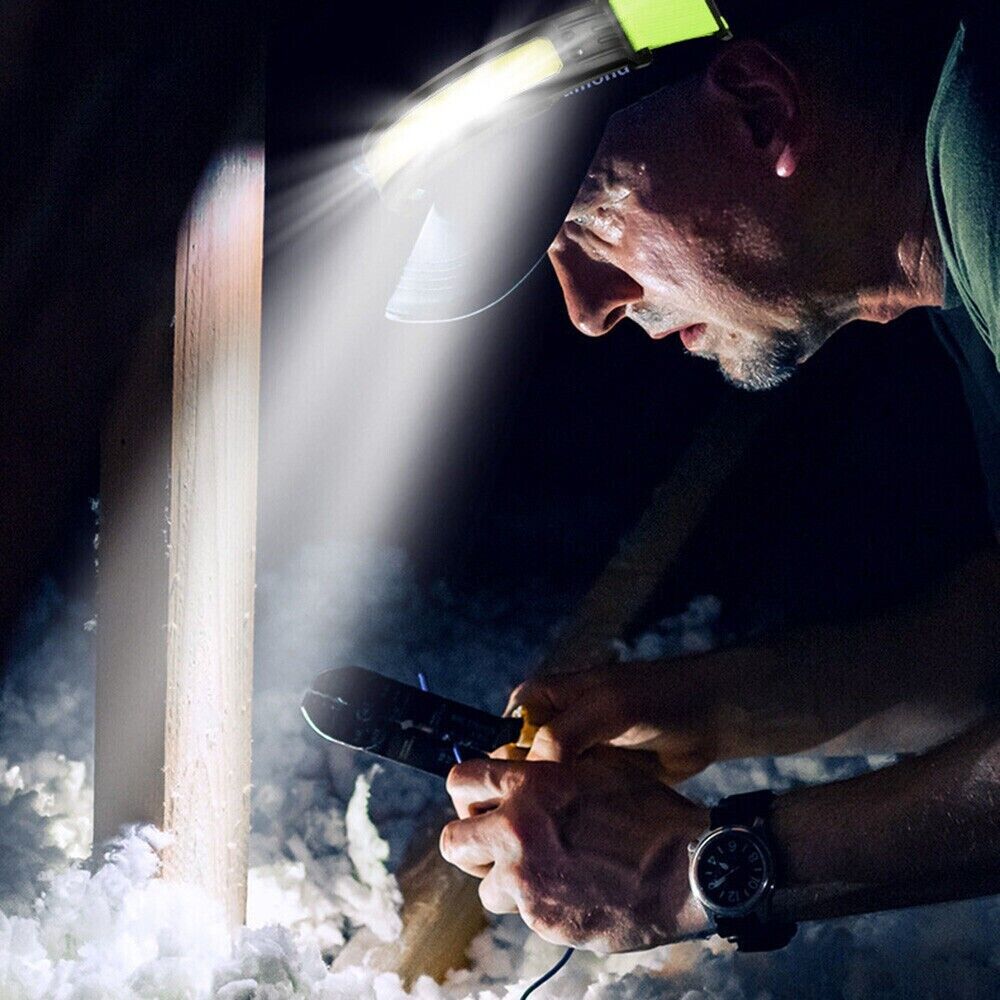 2023 Reflective Tape Lamp Super Bright LED Headlamp Flashlight USB Rechargeable