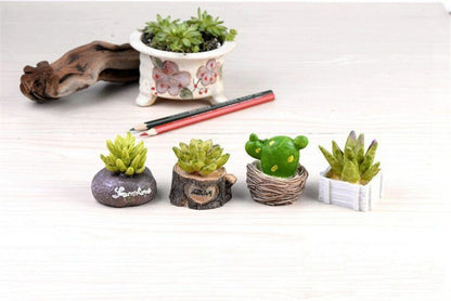 Figurines Craft Mini Simulation Resin Succulents Models Garden Famous Home Decor
