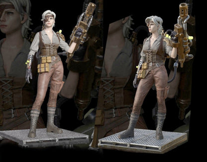 1/24 resin figure model Fantasy Masked Knight Female Warrior 3D Print Unpainted