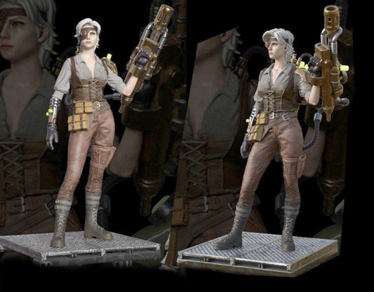 1/24 resin figure model Fantasy Masked Knight Female Warrior 3D Print Unpainted