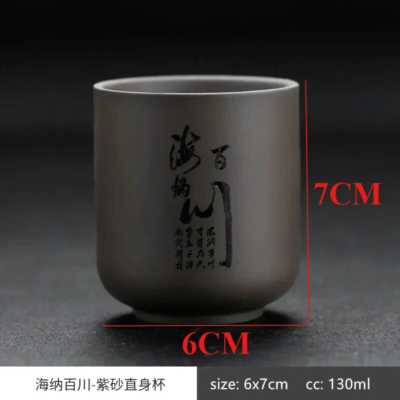 Chinese Yixing Purple Clay Teacup Coffee Cup Oolong Tea Handmade Tea Cup