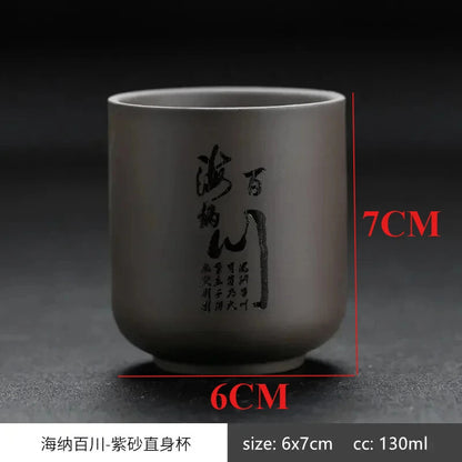 Chinese Yixing Purple Clay Teacup Coffee Cup Oolong Tea Handmade Tea Cup