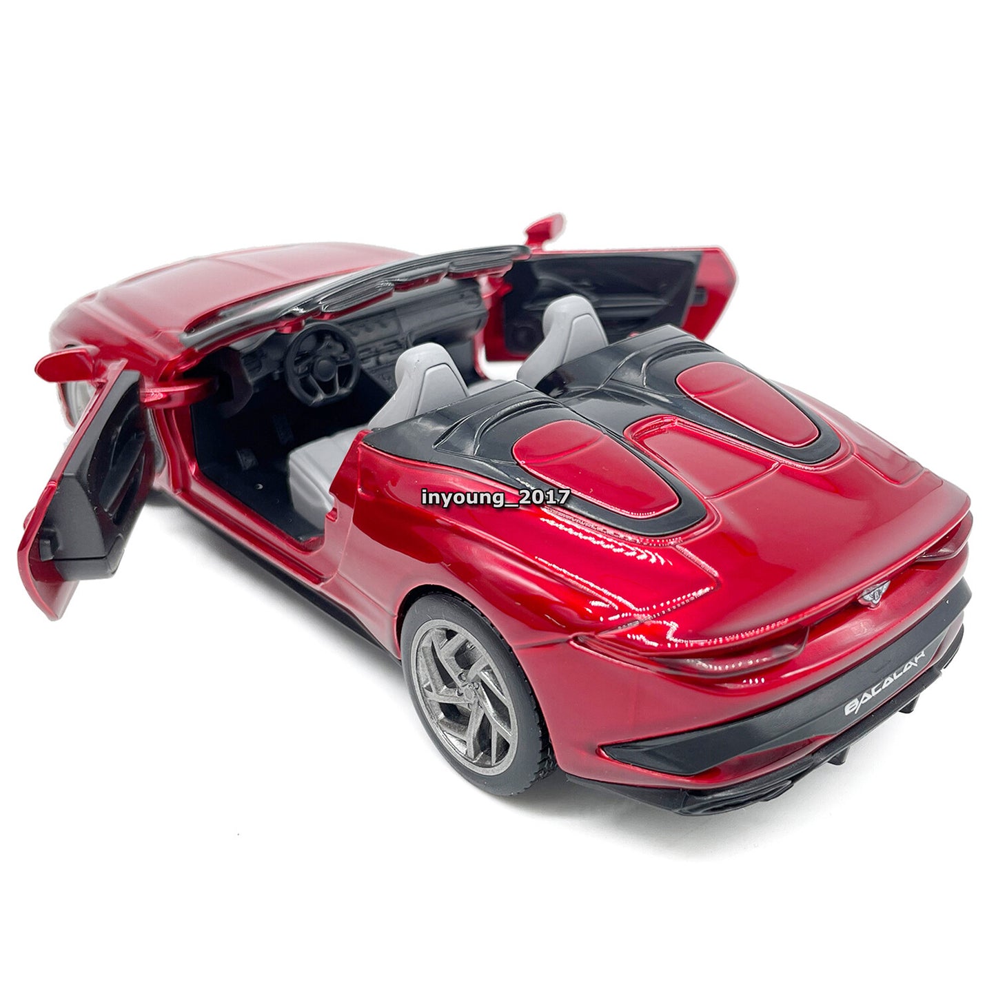 1/32 Bentley Mulliner Bacalar Model Car Diecast Toy Vehicle for Kids Adults Red