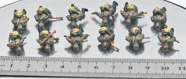 1/72 Sanrong WWII German Army 12Pcs Soldiers Camouflage Painted Model No Tank