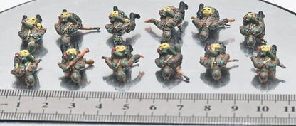 1/72 Sanrong WWII German Army 12Pcs Soldiers Camouflage Painted Model No Tank