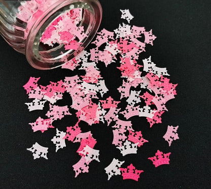 Confetti 15g PVC Pink Crown Imperial Royal Color Girl Birthday Table Decoration