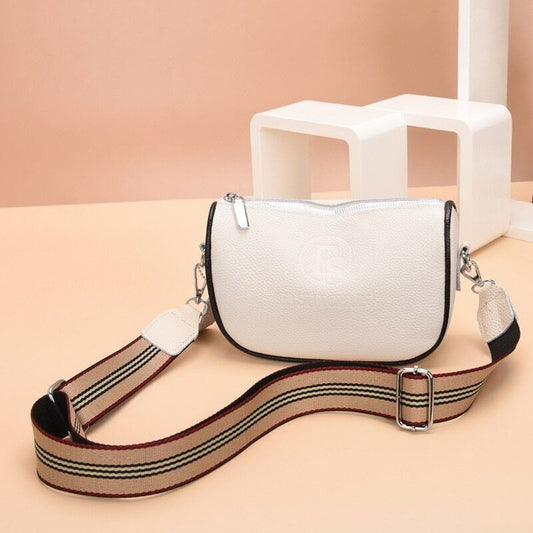 Crossbody Handbags Women'S Genuine Leather Saddle Shoulder Bag Girl Bag