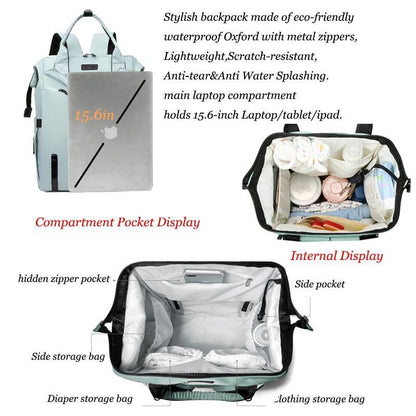 Women Backpacks Multifunction Waterproof Shoulder Bag Large Purse 20-35L Zipper