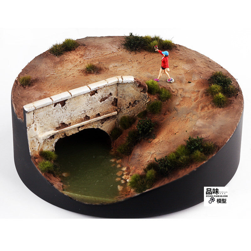 1/72 Suburban Bridge Scene Platform Model For Tank Military Scene/give Away Girl