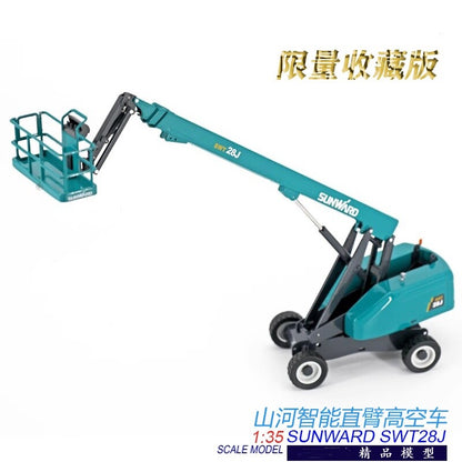 1:35 SUNWARD SWT28J Self-propelled Telescopic Lift Machine Diecast Model