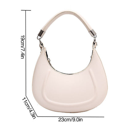 Chain Shoulder Bag Synthetic Leather Crossbody Satchel Handbag 23*19*11CM Zipper