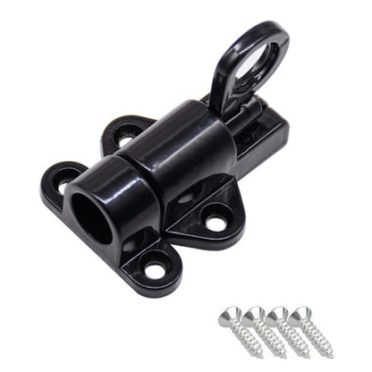 Black Aluminium Alloy Spring Door Lock with Automatic Locking Mechanism A