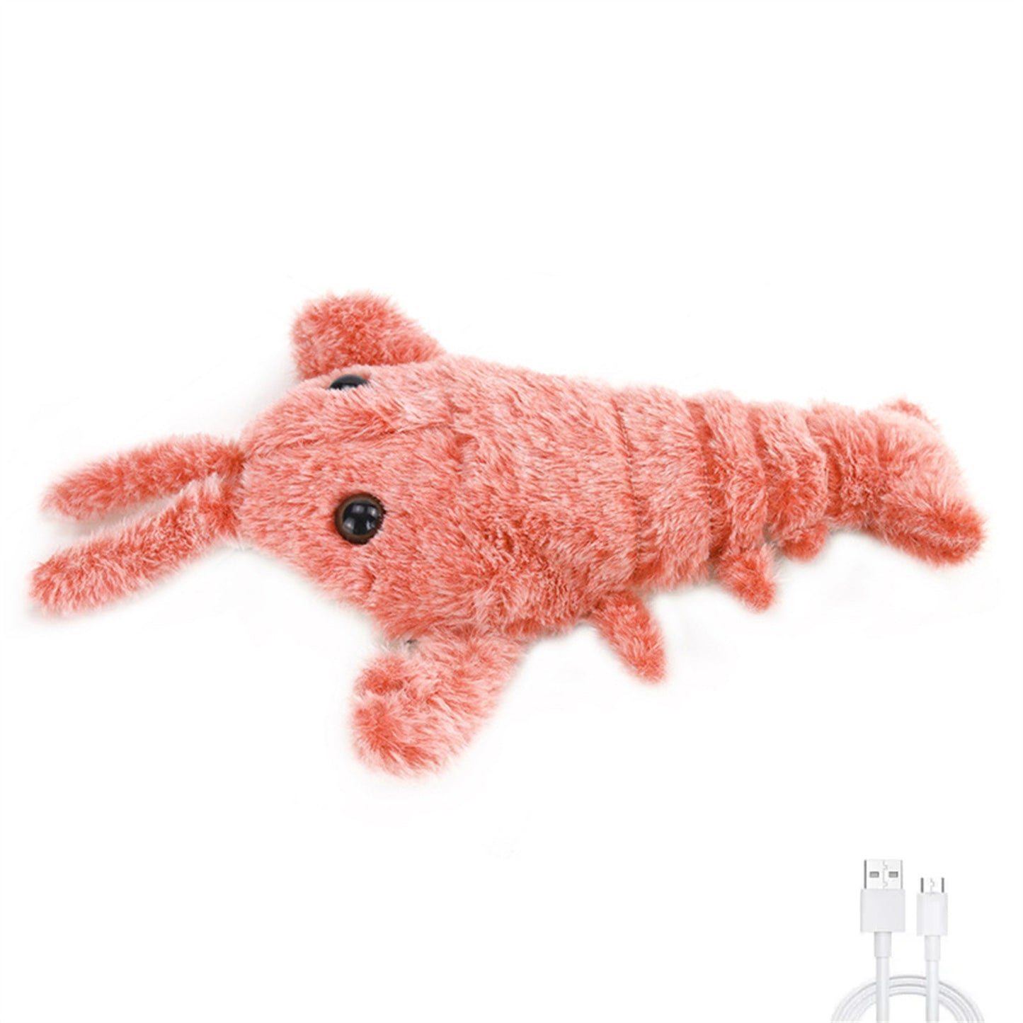 1 Pcs New Shrimp Moving Toy With USB Power Cable For Dog Cat Kid Washable Toy