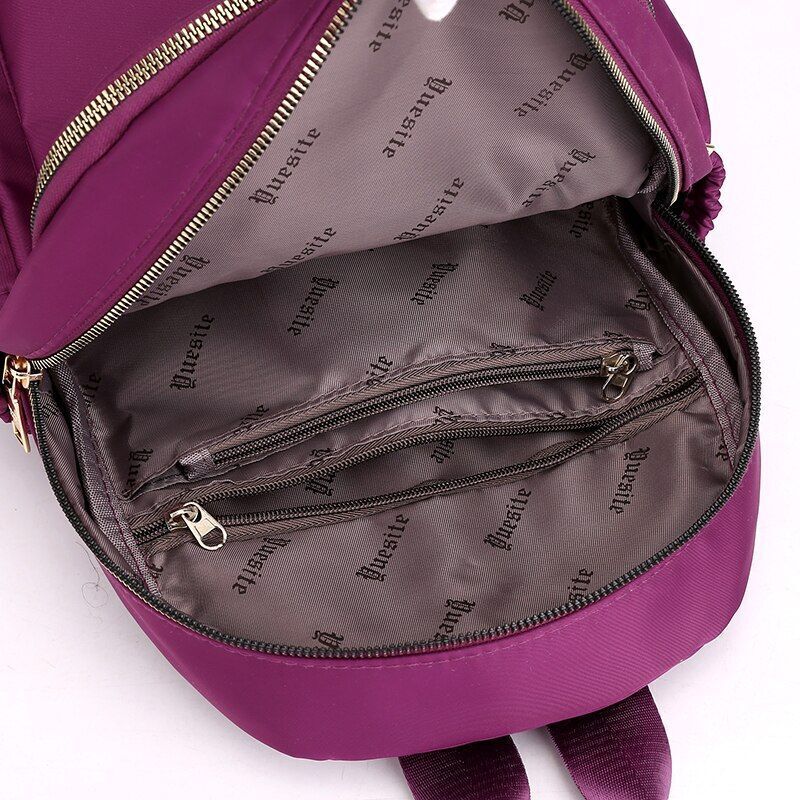 Casual Oxford Women Backpack Black Waterproof Nylon School Bags Fashion Travel