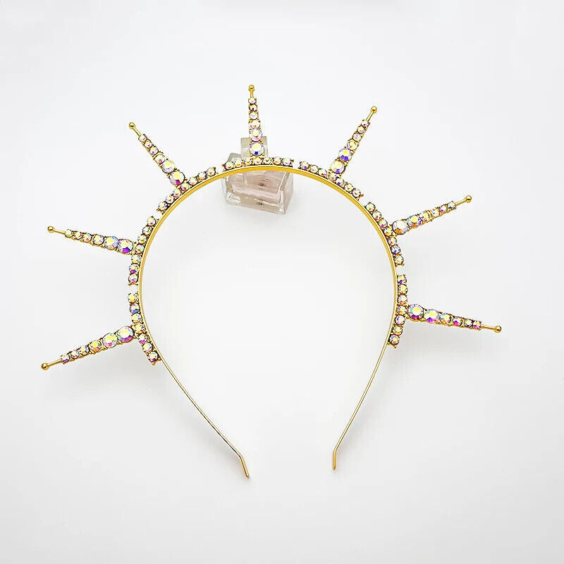 Women Headbands Gothic Goddess Crowns Spiked Halo Wicca Festival Party Headpiece