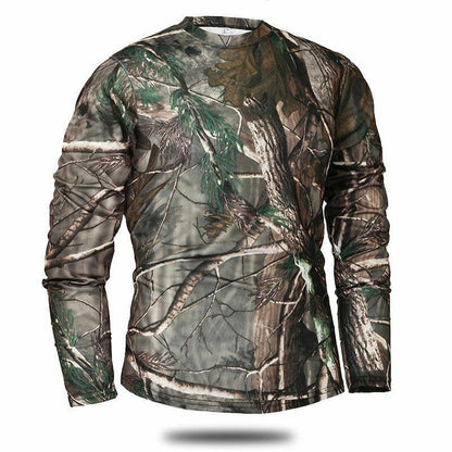 Quick-dry Camouflage Long sleeve T-shirt Outdoor Tactical Hunting Hiking Camping
