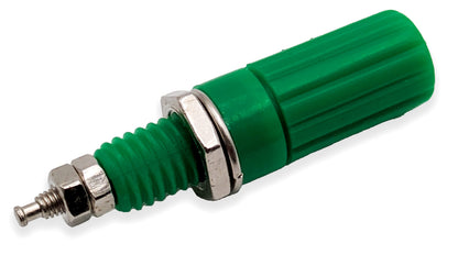 8 Pack Green 5-Way Binding Post, Insulated, Accepts Banana Plug or Spade Lug