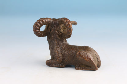 Chinese bronze sheep figure statue collectable netsuke gift tea pet decor