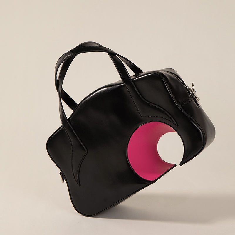Geometric Shoulder Bag Fashion Messenger Bag Synthetic Leather Tote Purse Square