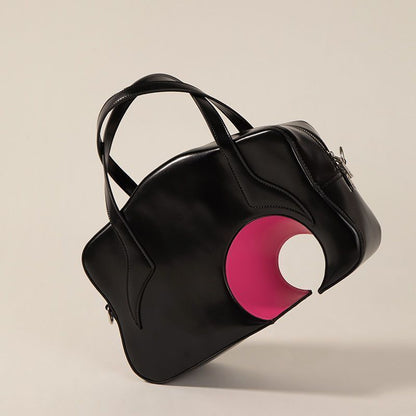 Geometric Shoulder Bag Fashion Messenger Bag Synthetic Leather Tote Purse Square