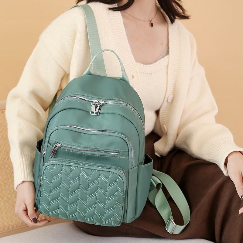 Oxford Backpack Waterproof School Bag Ladies Travel Bag Multiple Pocket Backpack
