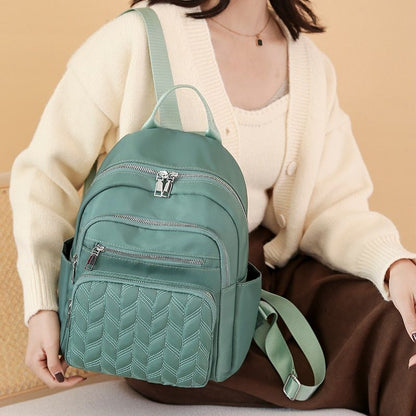 Oxford Backpack Waterproof School Bag Ladies Travel Bag Multiple Pocket Backpack