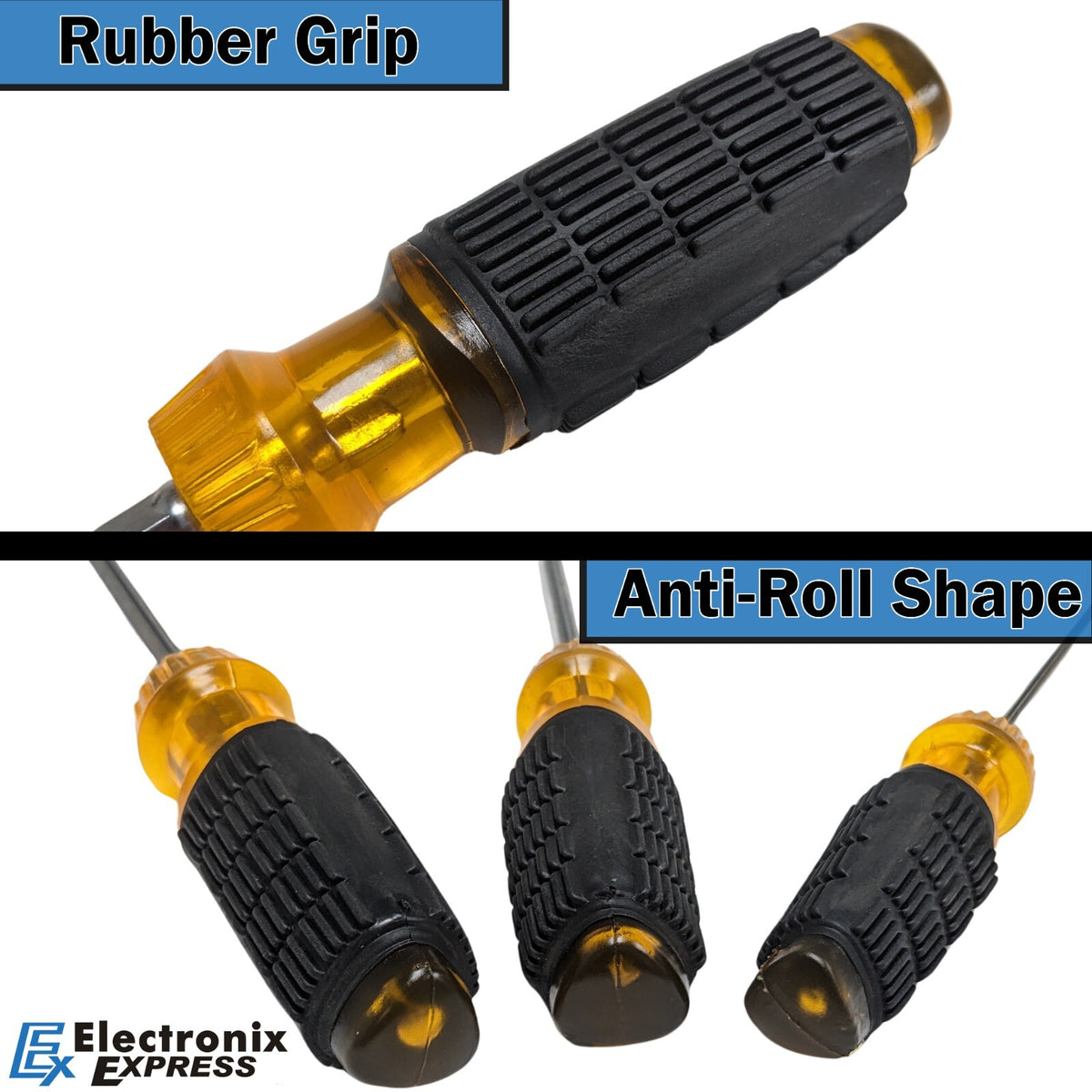 12 Piece Magnetic Screwdriver Set, Includes 8 Slotted & 4 Phillips Screwdrivers