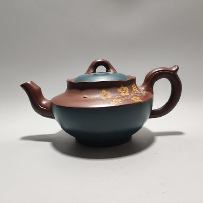 Vintage China Yixing Purple Clay Teapot Zisha Ceremony Fine Plum Blossom Teaware