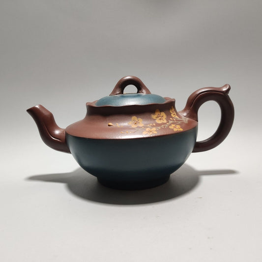 Vintage China Yixing Purple Clay Teapot Zisha Ceremony Fine Plum Blossom Teaware