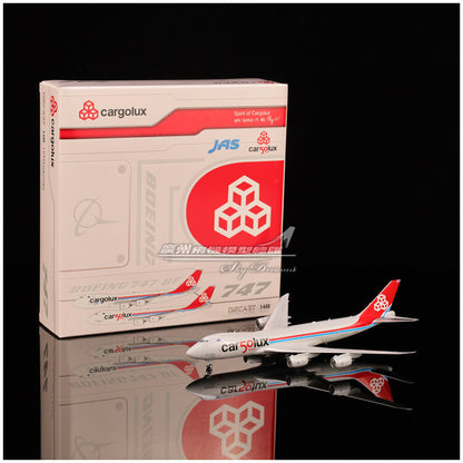 1:400 JC Wings Cargolux Boeing 747-8F 50 Years Livery Diecast Aircraft Model