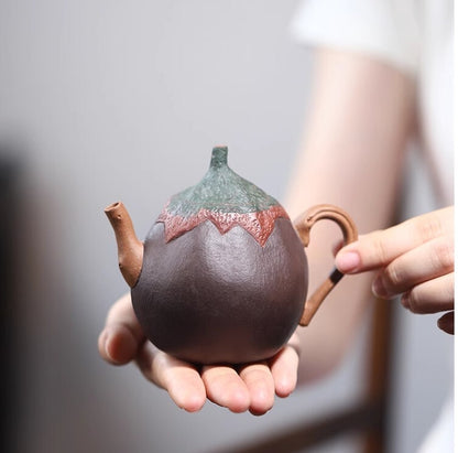 200cc chinese Yixing Handmade Zisha Zi clay Teapot eggplant GongFu hu Tea Pot