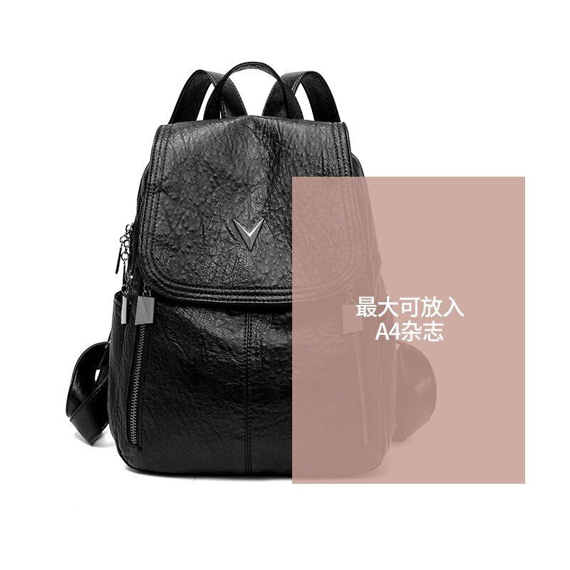 Backpacks Genuine Leather Backpack Travel Bags Anti-theft Vintage Waterproof 1PC