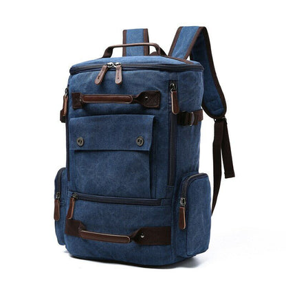 Men's Backpack Vintage Canvas Backpack Men Travel School Bags Large Capacity Bag