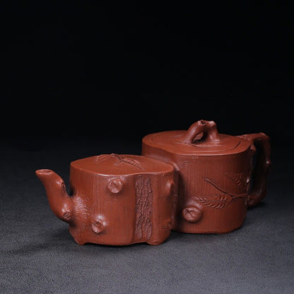 Chinese Yixing Zisha Clay Handmade Exquisite Teapot （树桩 底款：朱可心）