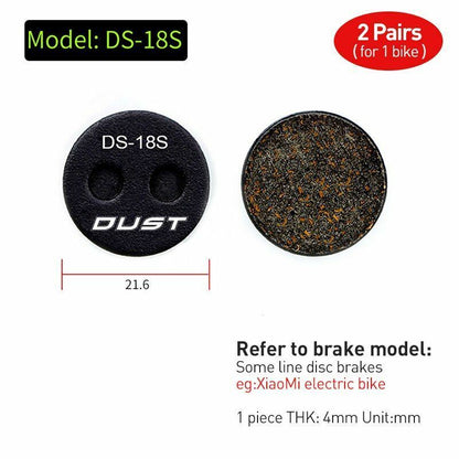 Bicycle Disc Brake Pad 2 pairs (4 pcs) Bike Hydraulic Semi-Metallic Cycling SRAM