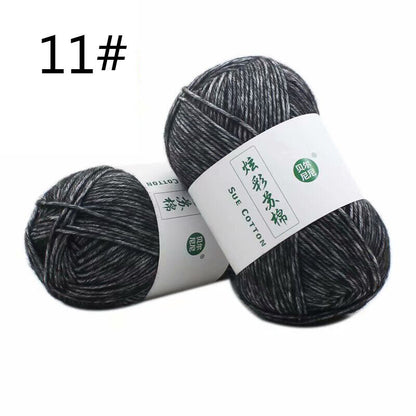 Hot Sale 100g Colourful Cotton Hand Skeins Soft Yarn Weave Crochet Knitting Yarn